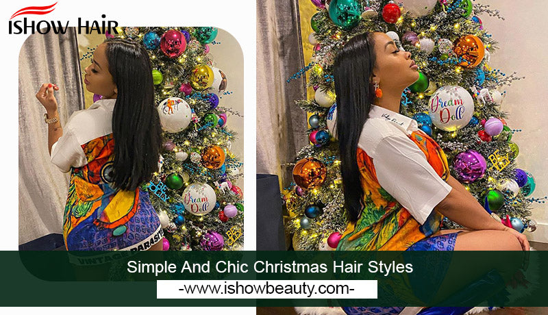 Simple And Chic Christmas Hair Style