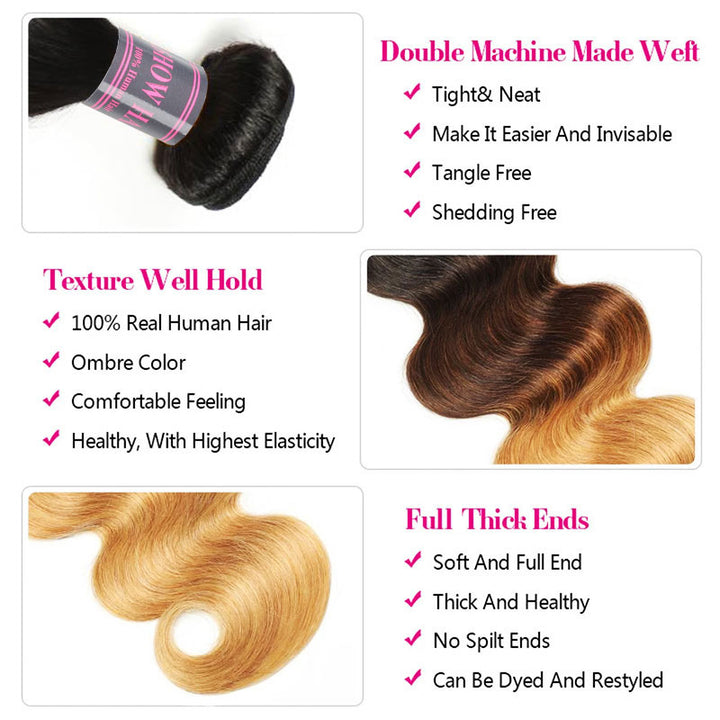 Detailed Features of Ishow Brazilian Body Wave 4 Bundles, 100% Human Hair Benefits