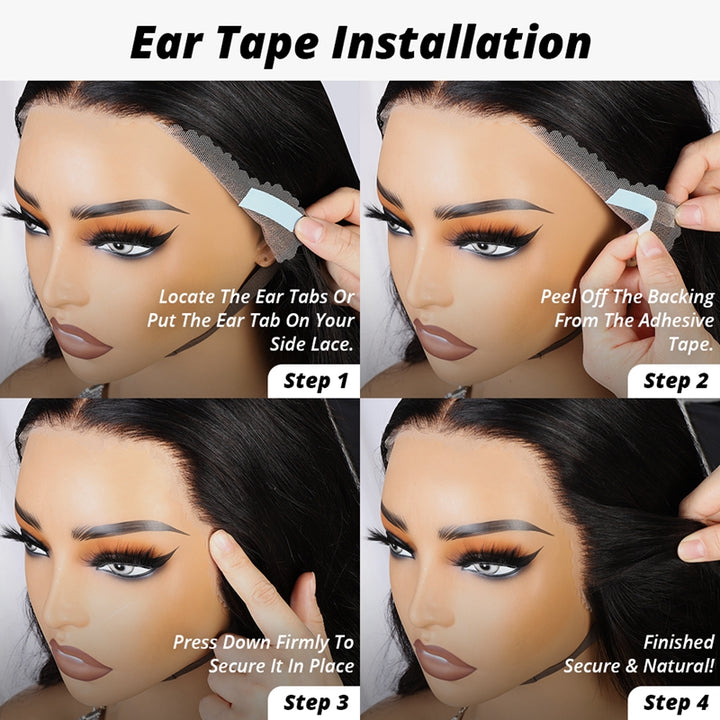 Step-By-Step Installation of Ear Tape for Lace Wigs On Mannequin Head