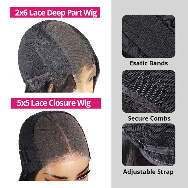 Deep Part Lace Closure Wig Construction Features