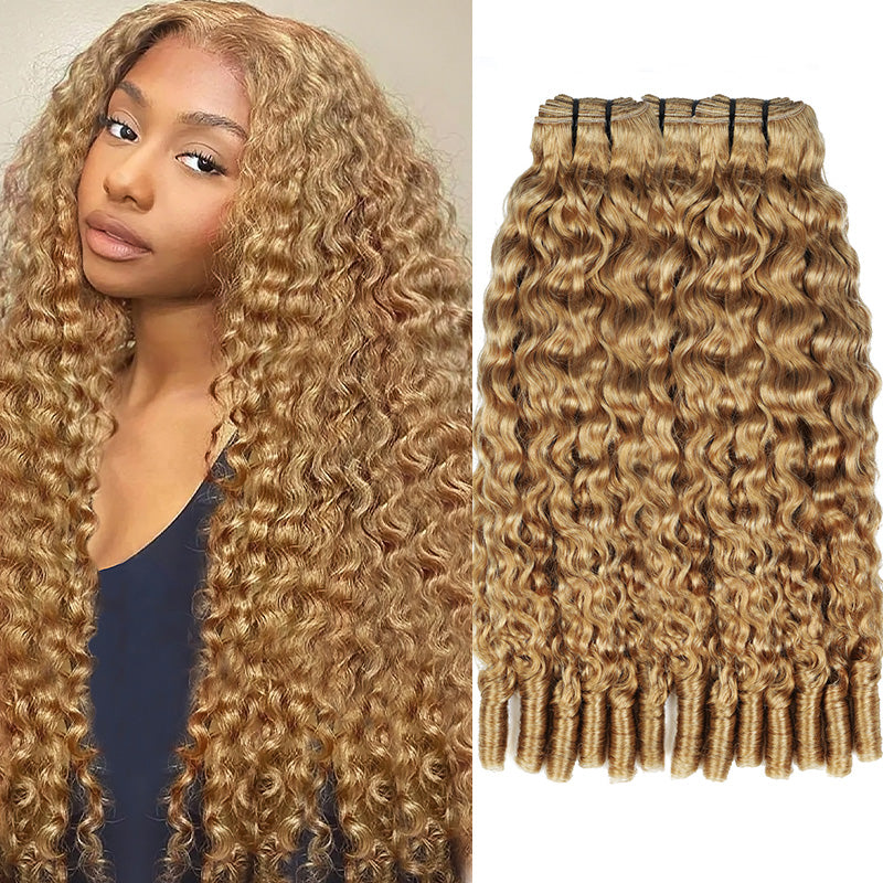 27# Honey Blonde Burmese Virgin Hair - 3 Premium Weave Bundles