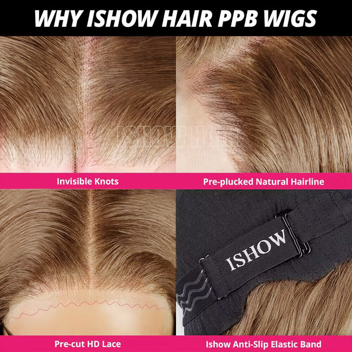 Details of Ishow PPB Wig Features: Invisible Knots and Pre-Plucked Hairline
