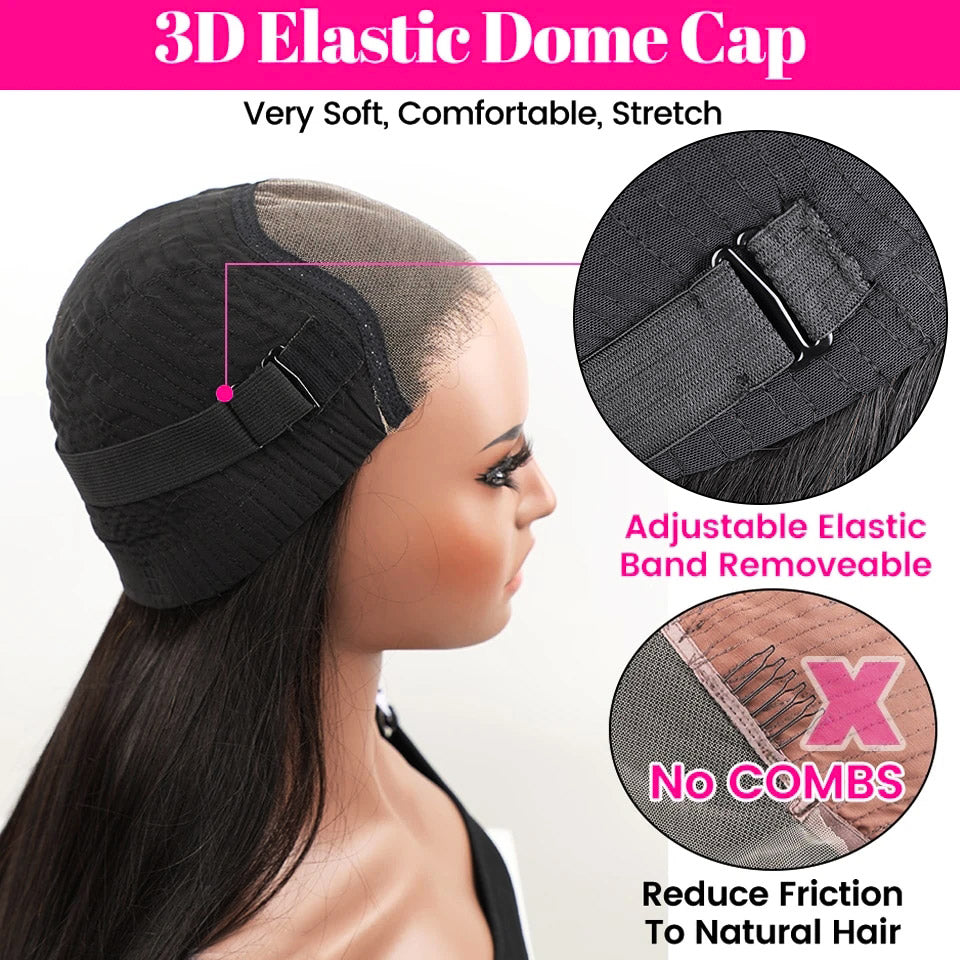 3D Elastic Dome Cap for Wigs With Adjustable Band, Designed for Comfort and No Combs