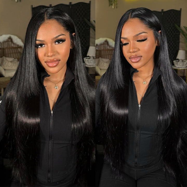 Bone Straight Real HD Lace Long Human Hair Undetectable Real HD Lace Wigs 13x4 Frontal Wigs