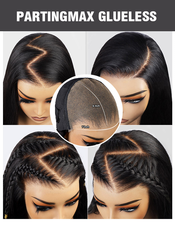 Partingmax Glueless Wig Details With 6-Inch and 7-Inch Parting Areas and Braided Styles
