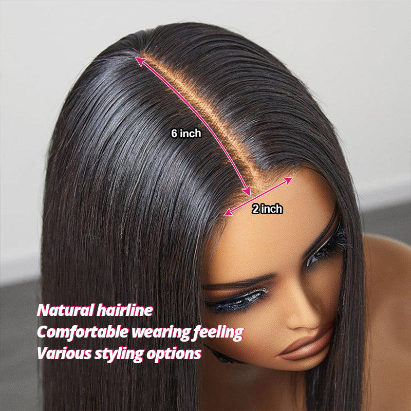 2X6 Lace Closure Bob Wig With Natural Hairline and Styling Options