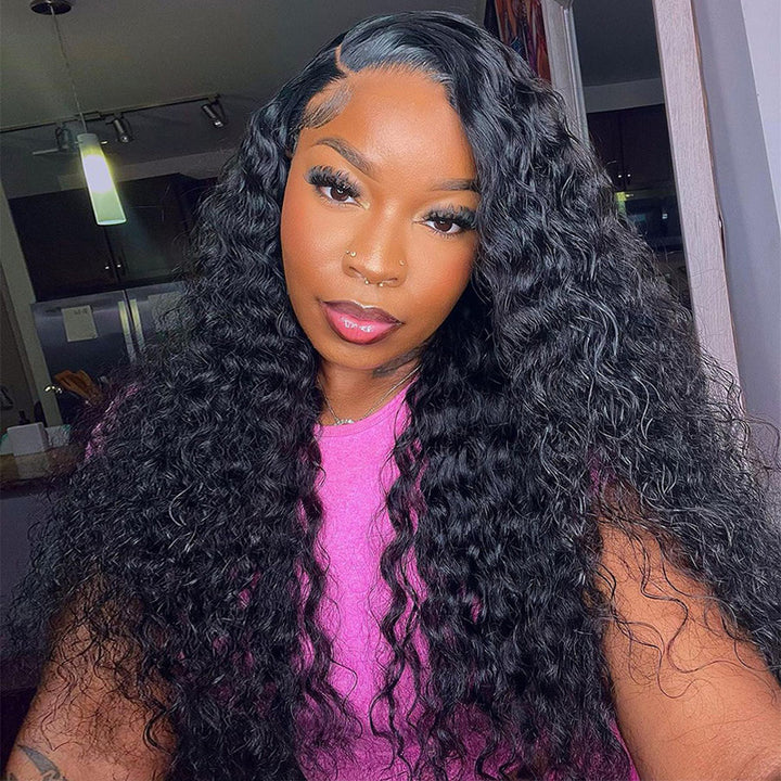 [Salon Quality] Natural Black Deep Wave Ready To Wear Custom Wig 13x4 Frontal HD Lace Glueless Long Inch Wig