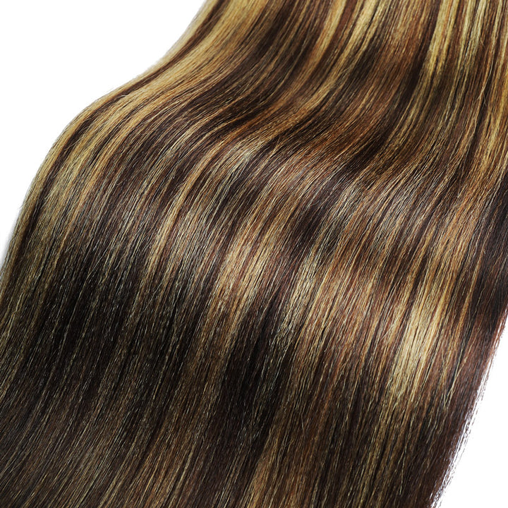 Yaki Straight Hair Bundles P4/27 Highlight