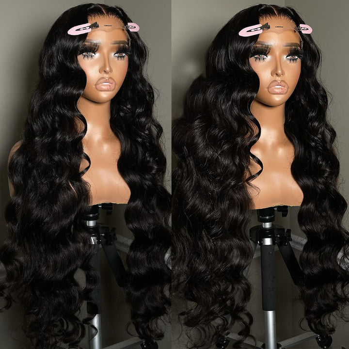 Ishow Beauty Body Wave HD Lace Wig, Black Human Hair
