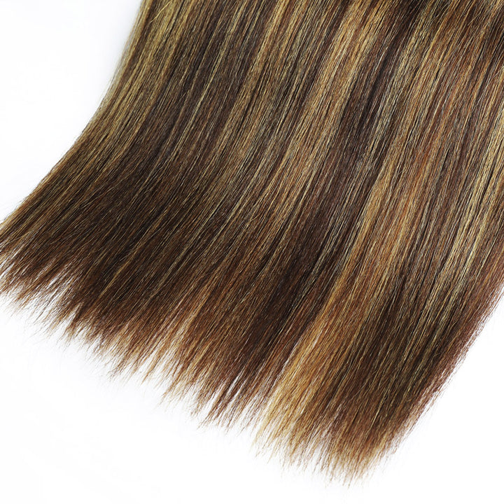 Yaki Straight Hair Bundles With P4/27 Highlight