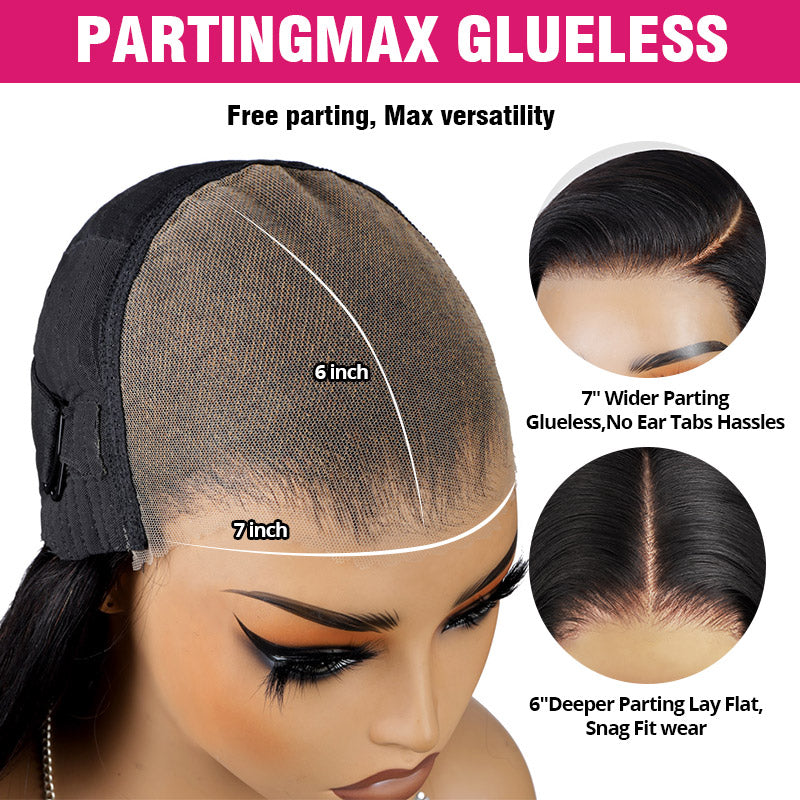 7x6 glueless hair wig feature with wider and deeper parting