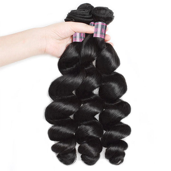 Three Bundles of Natural Black Body Wave Human Hair Extensions for Ishow's Flash Sale