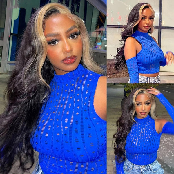 Model in Blue Crochet Top With Long Hair From Ishow PPB Wig