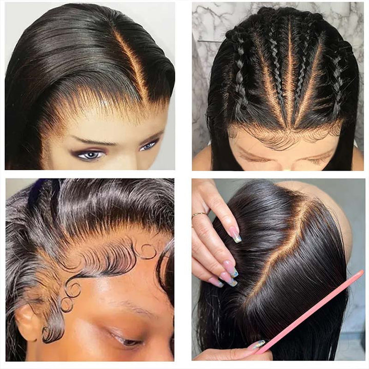 360 Lace Frontal Wig Styling Techniques Including Braids and Sleek Straight Hair