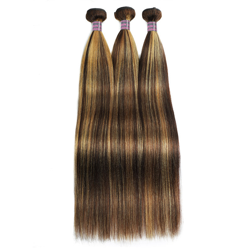 Ishow P4/27 Highlight Yaki Straight Human Hair Bundles