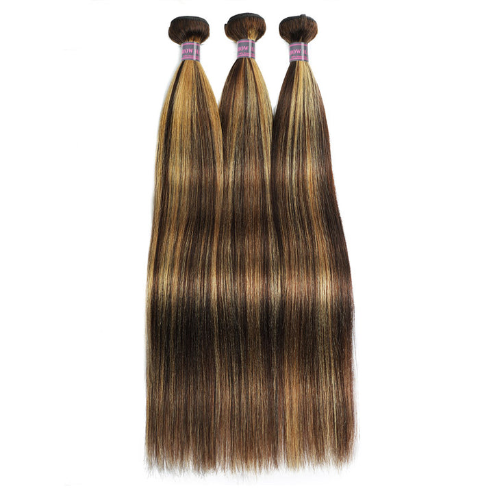 Ishow P4/27 Highlight Yaki Straight Human Hair Bundles