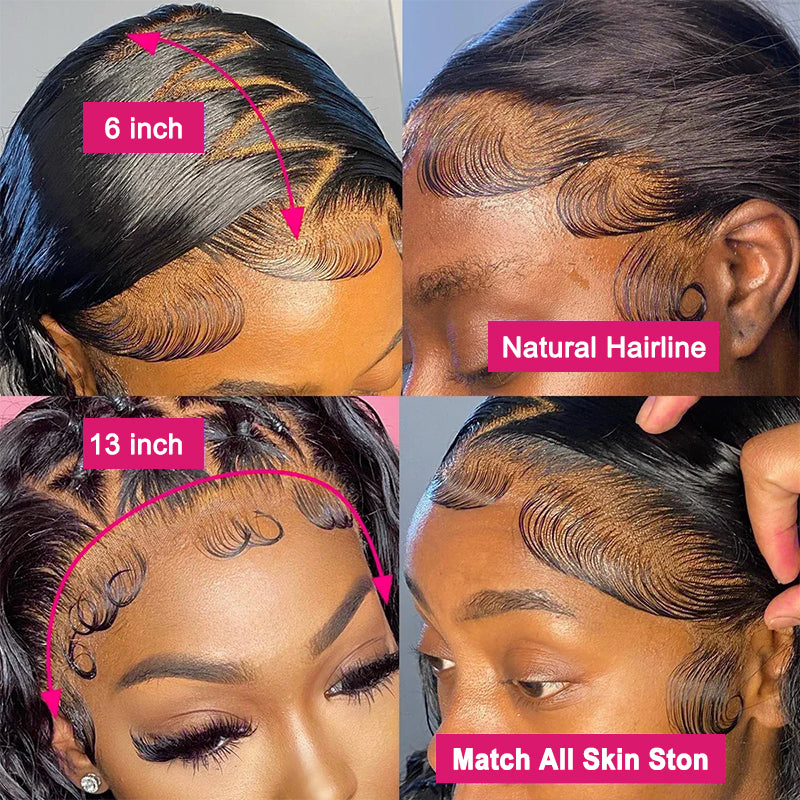 Ishow Pull Go 13x6 Full Lace Frontal Wig Deep Wave Human Hair Wigs Pre Everything Glueless Wig
