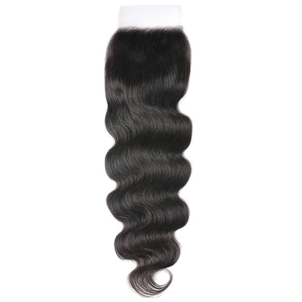 Natural Black Body Wave Lace Closure for Versatile Hairstyles, 100% Human Hair