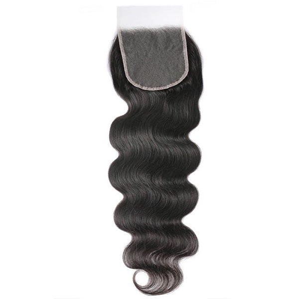 Natural Black Body Wave Lace Closure With Soft Waves and No Shedding, 100% Human Hair