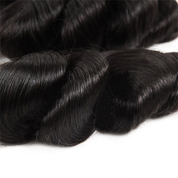 Natural Black Loose Wave Hair Bundles With Soft Texture, Ideal for Styling and Volume