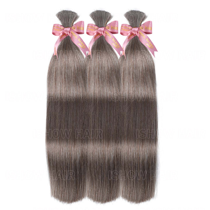 Ishow #18 Dark Ash Platinum Braiding Hair Bulk