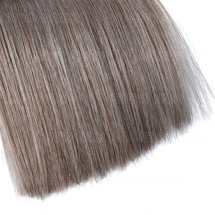 Ishow #18 Dark Ash Platinum Straight Hair - Close Up
