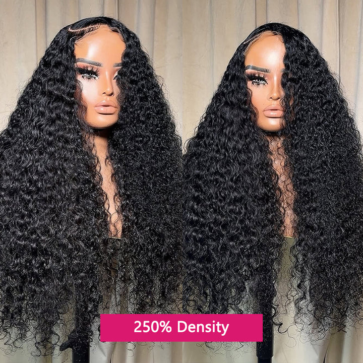 Deep Wave HD Lace Wig Made with 4x4 Lace Closure Human Hair Wig and Malaysian Remy Hair, this wig gives you the style, comfort, and durability you need.