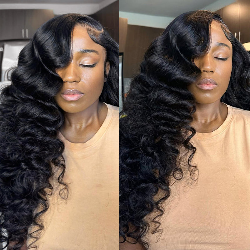 Woman With Loose Wave Bundles Hairstyle