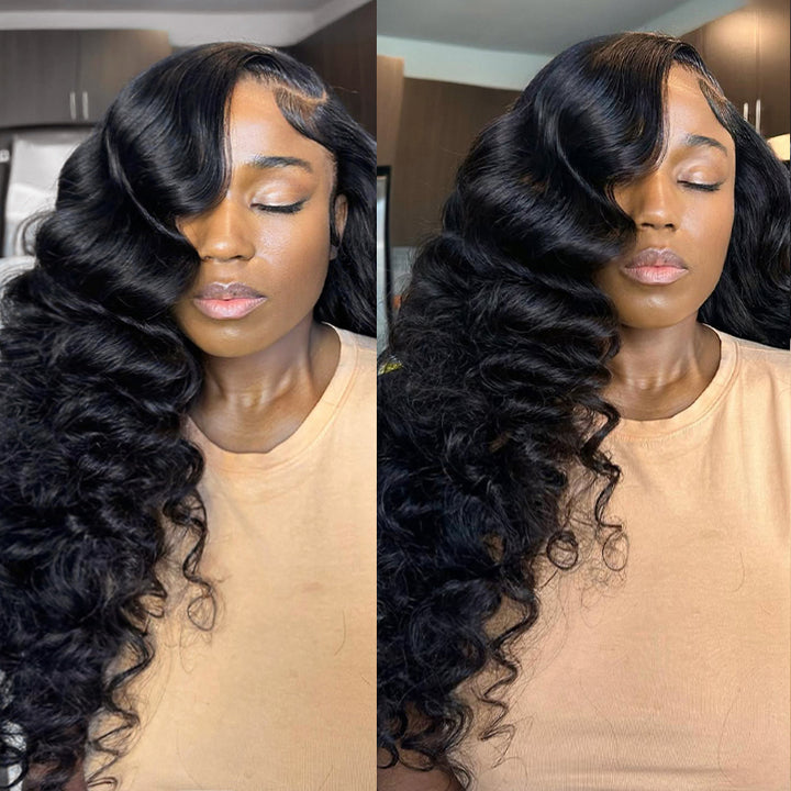 Woman With Loose Wave Bundles Hairstyle