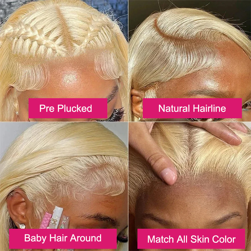 Blonde Wig Features: Pre-Plucked Hairline, Baby Hair, and Natural Skin Tone Match