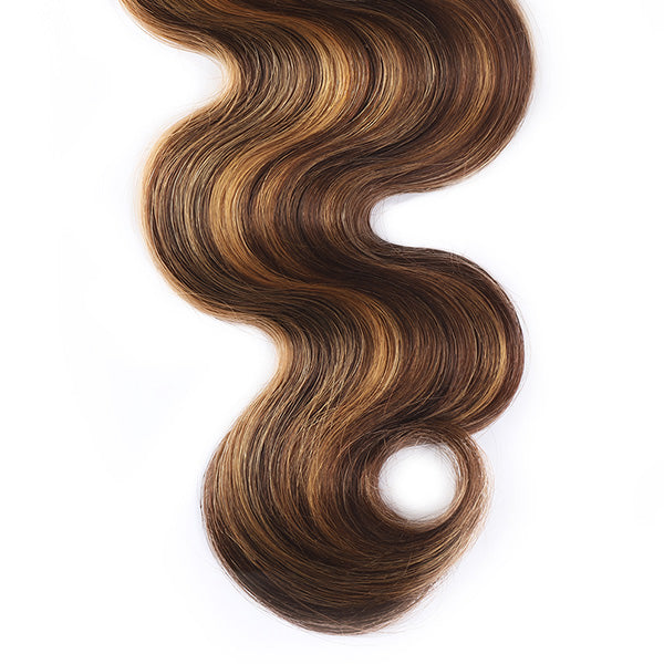 P4/27 Honey Blonde Body Wave Human Hair Bundle With Soft, Flowing Waves