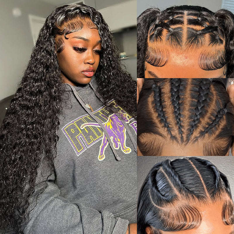 Ishow Pull Go 13x6 Full Lace Frontal Wig Deep Wave Human Hair Wigs Pre Everything Glueless Wig