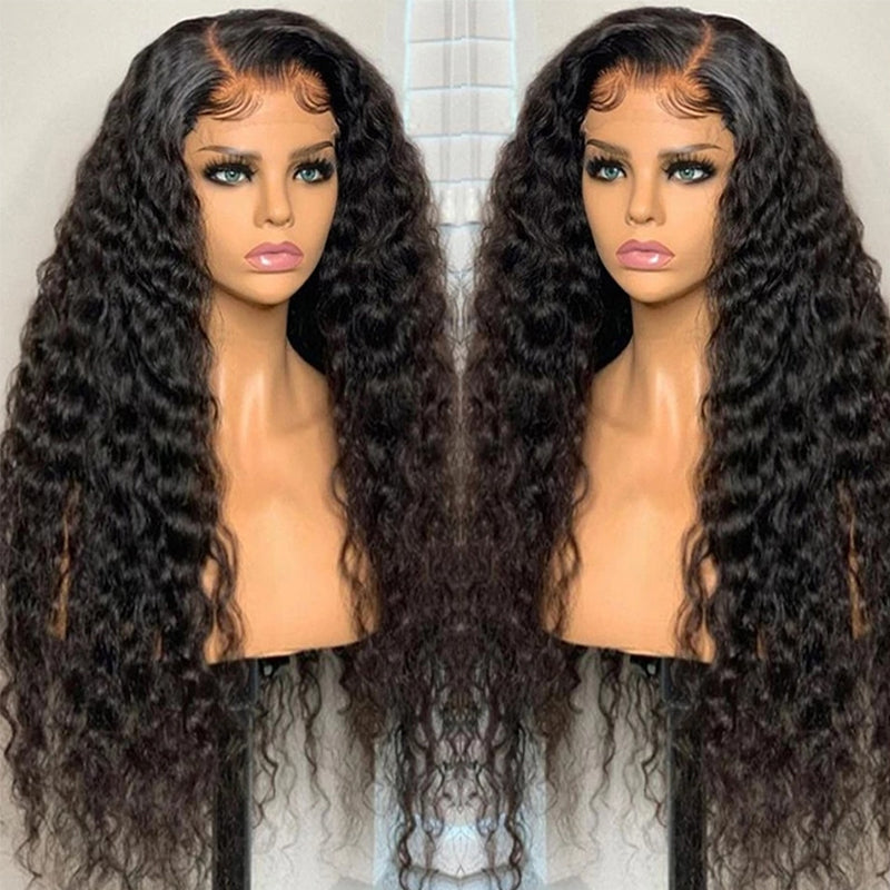 Deep Curly 13x4 Lace Front Wig HD Human Hair Lace Wigs Indian Hair Wigs With Baby Hair