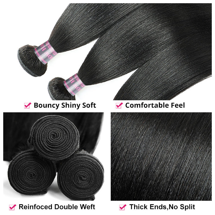 Brazilian Yaki Straight Hair Bundles - Key Features