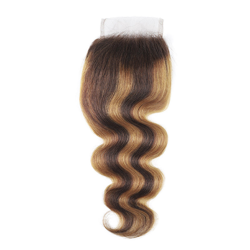Ishow P4/27 Highlight Human Hair Closure Body Wave