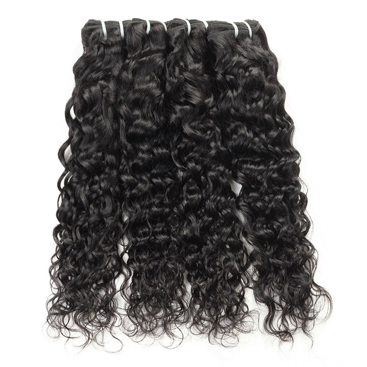 Brazilian Water Wave Hair Bundles, Natural Black, Ishow Beauty