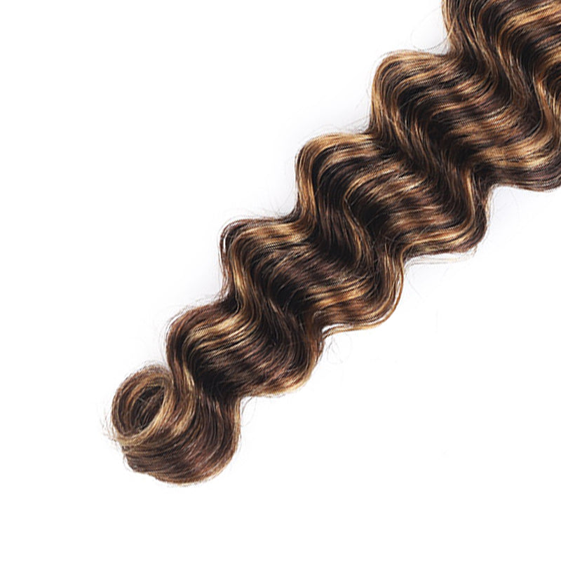 P4/27 Honey Blonde Body Wave Human Hair Bundle Showcasing Defined Waves and Healthy Shine