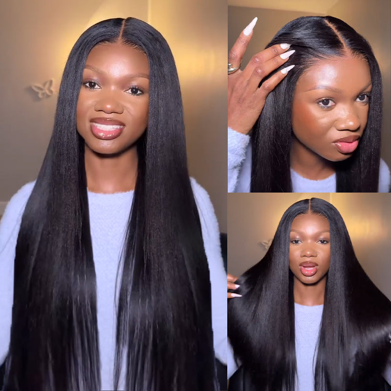 Ishow Yaki Straight Lace Front Wig - Showcasing Yaki Straight Hair