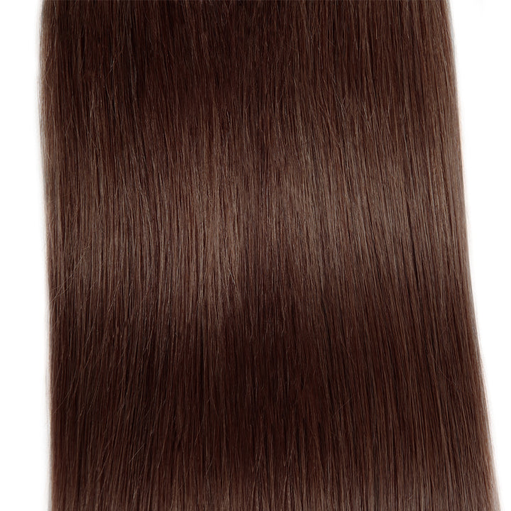 4# Brown Human Hair Bundle, Straight Hair Texture