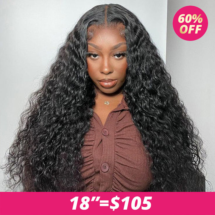 Water Wave 18 Human Hair Wig Model With 60% Off Promotion