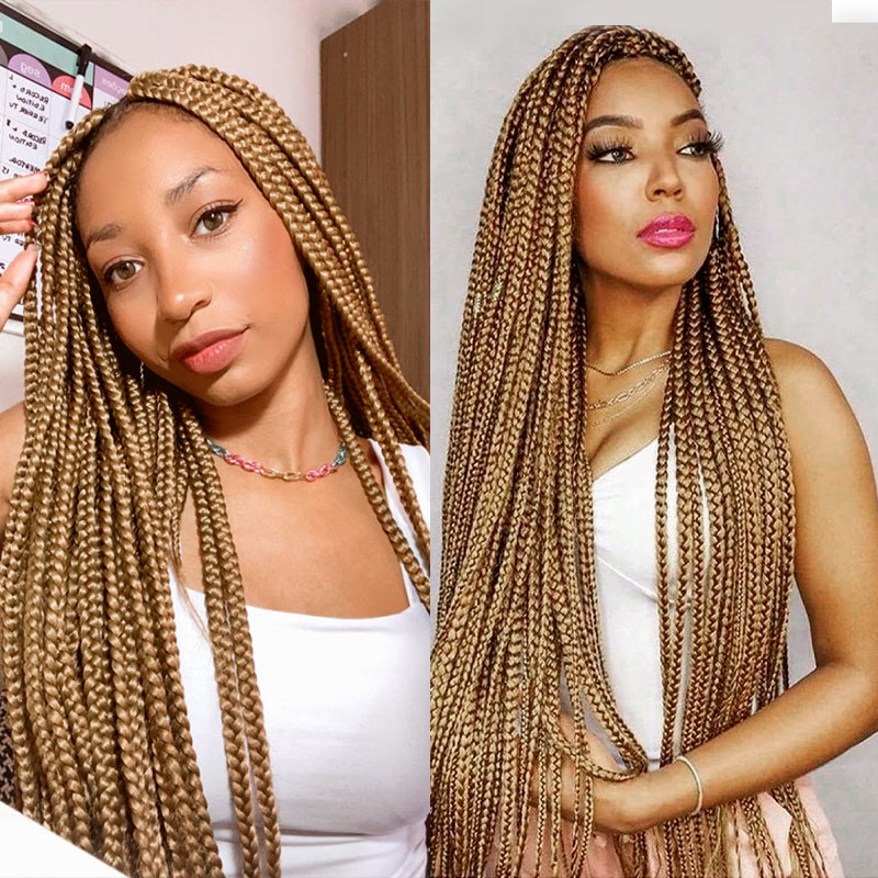 Two Women With Honey Blonde Braided Hair, Ishow Hair Product