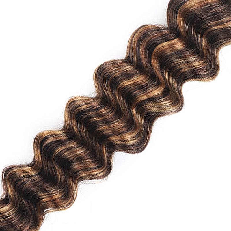 P4/27 Honey Blonde Body Wave Human Hair Bundle With Defined Wavy Texture