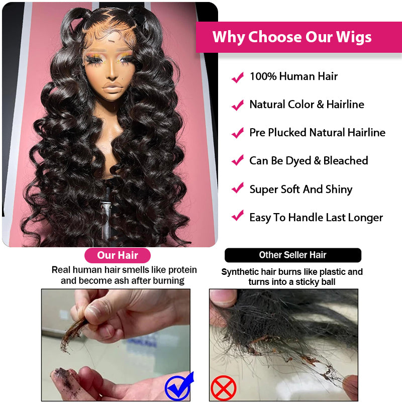 Loose Deep Wave Lace Wig Showcasing Soft Texture and Natural Hairline Features