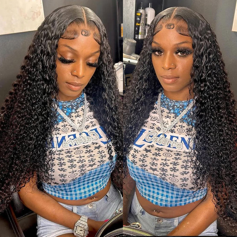 Water Wave Lace Front Wigs Real Swiss HD Lace Wigs 30 Inch Long Human Hair Undetectable Lace Wigs