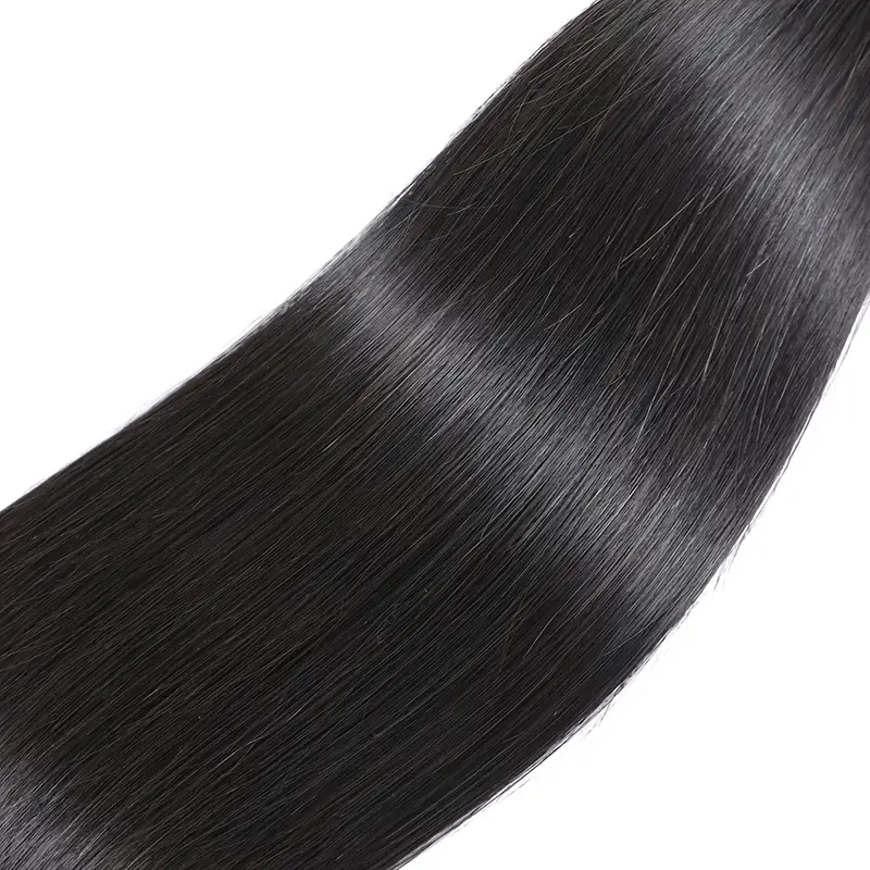 Sleek Natural Black Straight Human Hair With a Healthy, Shiny Appearance