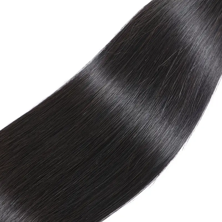 Sleek Natural Black Straight Human Hair With a Healthy, Shiny Appearance