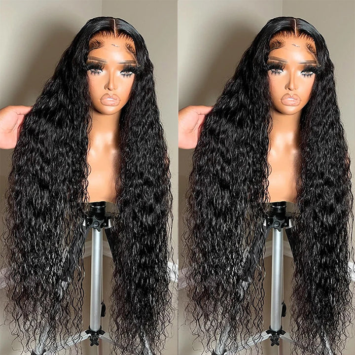 Ishow Water Wave Lace Front Wig - 40 Inch Glueless Human Hair Wig