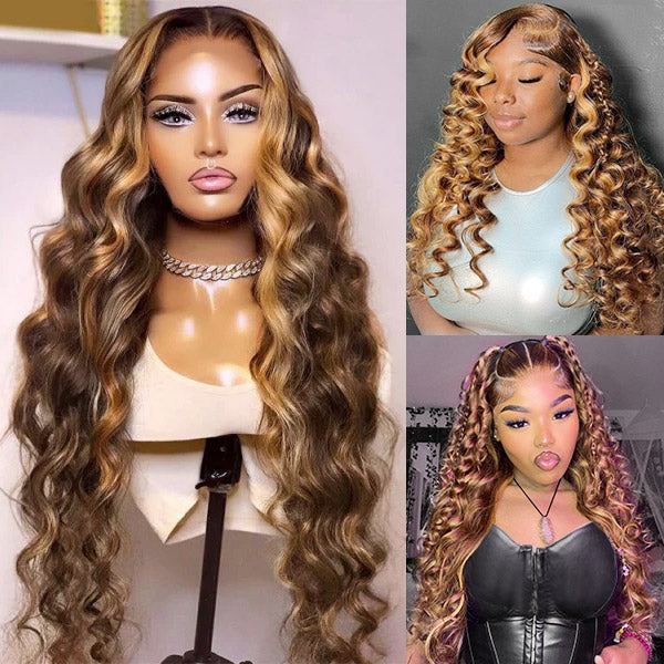 Models Wearing Ishow PPB Wigs Highlighting Natural Waves and Seamless HD Lace