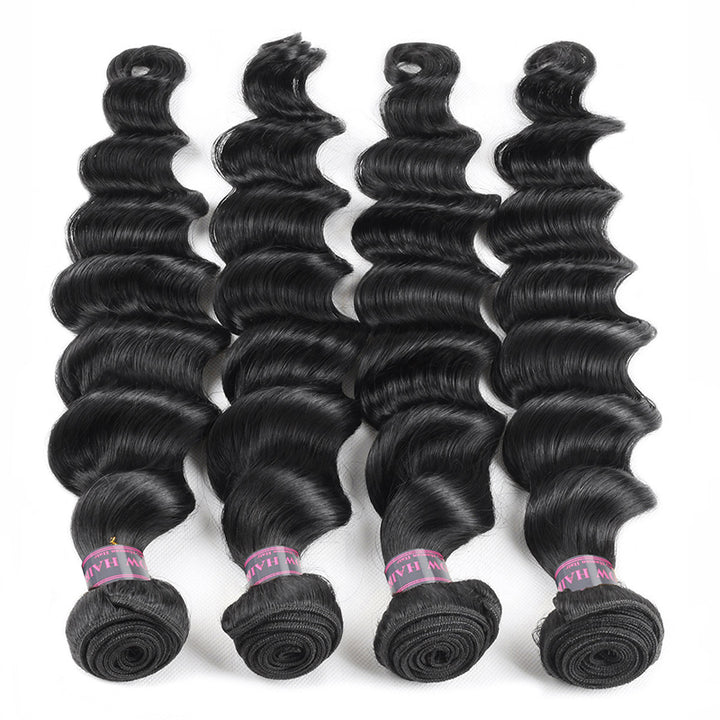 Ishow Loose Deep Wave Bundles, Human Hair Weave