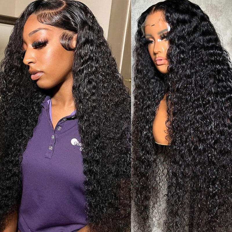 Deep Wave HD Lace Wig Made with 4x4 Lace Closure Human Hair Wig and Malaysian Remy Hair, this wig gives you the style, comfort, and durability you need.